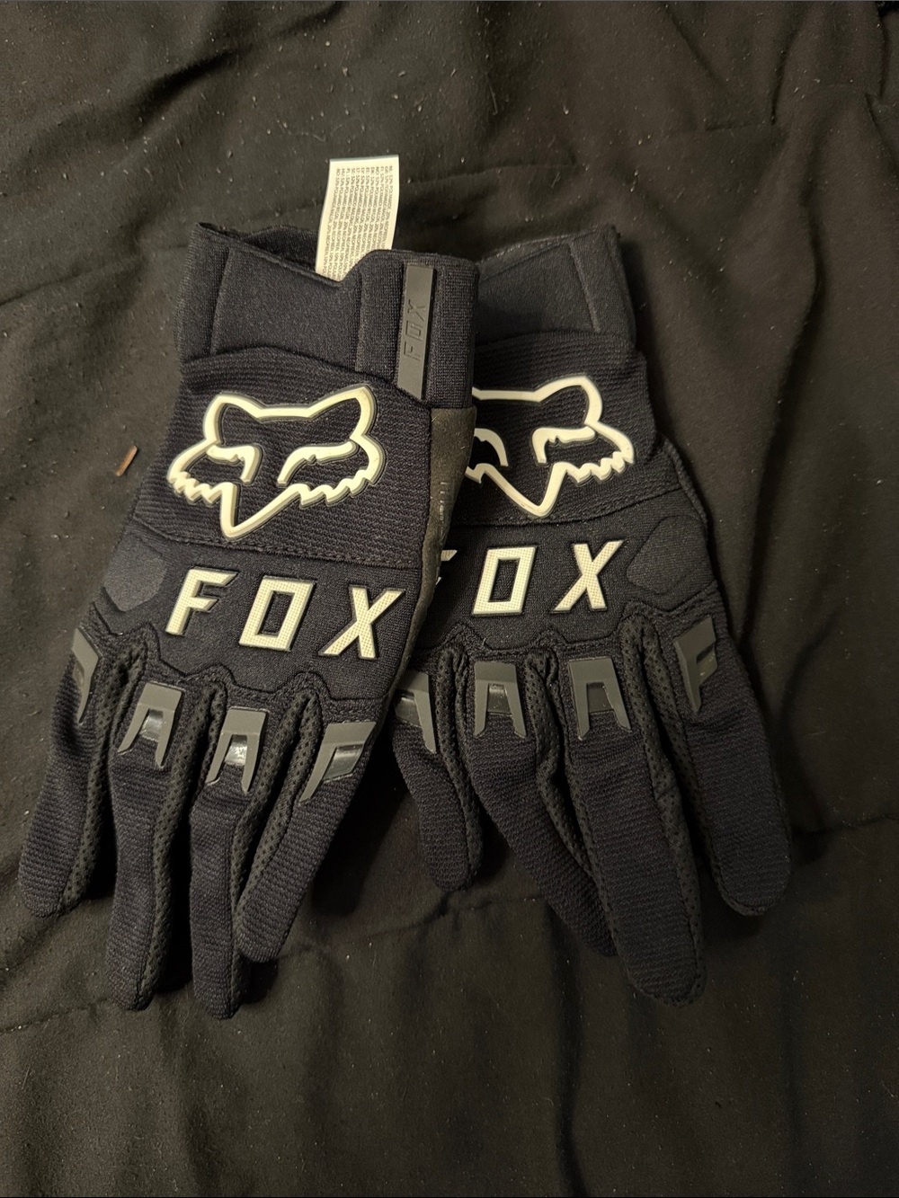 Fox Women’s / Men’s Black Gloves with White Logo